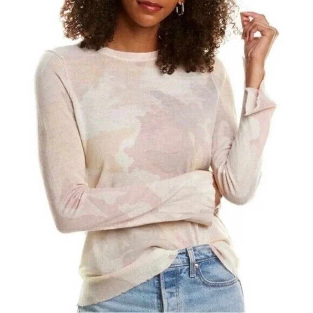 ZADIG & VOLTAIRE 100% Cashmere Sweater Pullover Camouflage Grey Crisp Camou XS - Picture 1 of 8